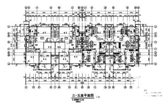 永丰花园住宅楼39栋7层建筑施工CAD图纸（框剪结构） - 4