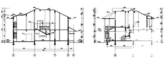 K型别墅建筑CAD施工图纸 - 1