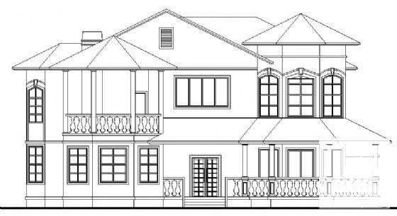 K型别墅建筑CAD施工图纸 - 4