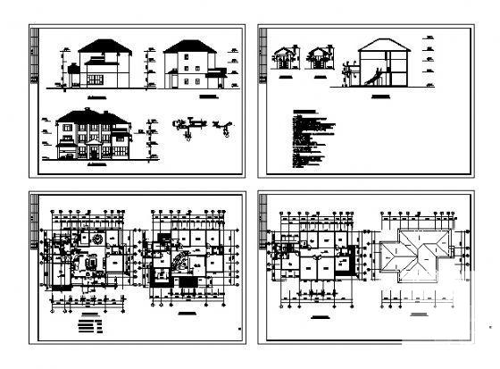 3层小别墅建筑CAD图纸 - 3