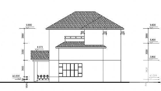 3层小别墅建筑CAD图纸 - 4