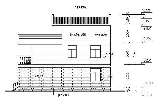 小型3层别墅建筑CAD施工图纸 - 2