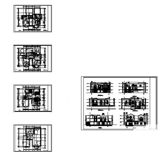 3层别墅建筑CAD图纸 - 3