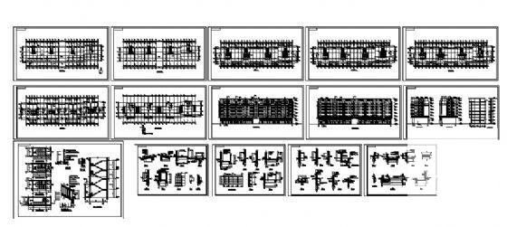 框架结构6层商住楼建筑CAD施工图纸 - 1