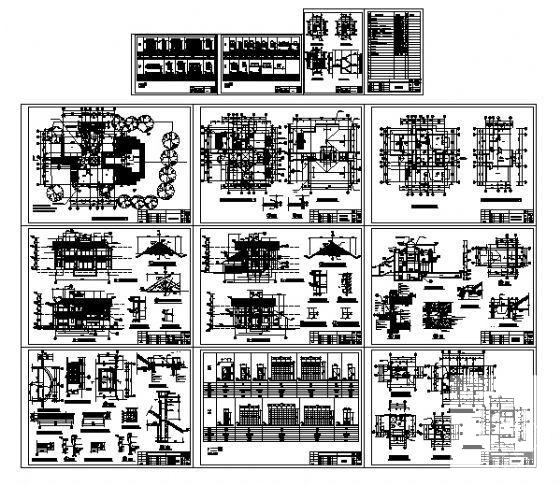 2层砌体结构别墅建筑CAD施工图纸 - 1