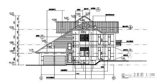2层砌体结构别墅建筑CAD施工图纸 - 3