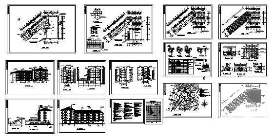 精美4层宿舍楼建筑CAD施工图纸 - 1