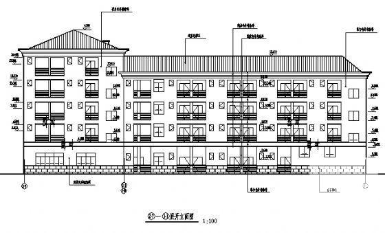 精美4层宿舍楼建筑CAD施工图纸 - 4