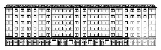 砖混结构底商6层住宅楼建筑施工CAD图纸 - 2