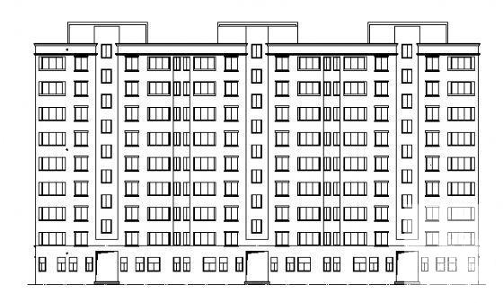 嘉乐云峰阁7层住宅楼建筑施工CAD图纸（框剪结构） - 2