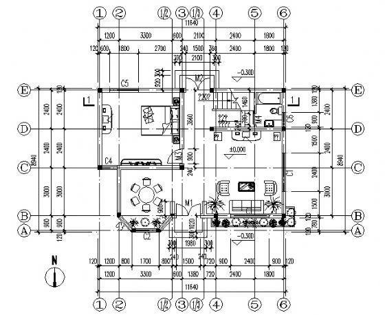 私人住宅建筑结构CAD施工图纸 - 2