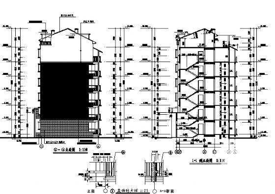 6层跃1层住宅楼建筑方案设计CAD图纸 - 1