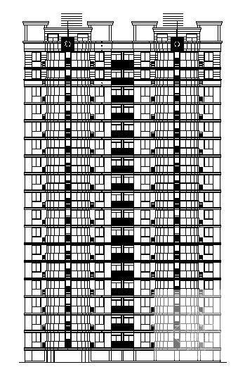 东方华庭16层住宅楼建筑施工CAD图纸（框剪结构） - 3