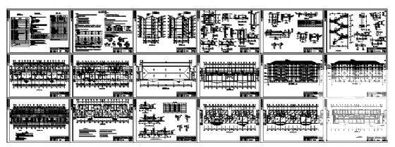 华盛小区B型职工住宅建筑、结构CAD施工图纸 - 2