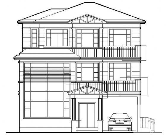 3层别墅建筑方案设计CAD施工图纸（砌体结构） - 3