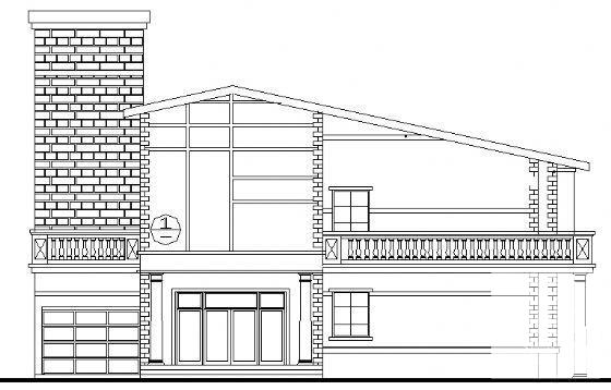 3层旅馆式别墅的建筑方案设计CAD图纸 - 1