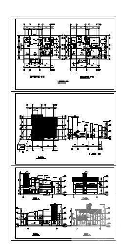 3层旅馆式别墅的建筑方案设计CAD图纸 - 2