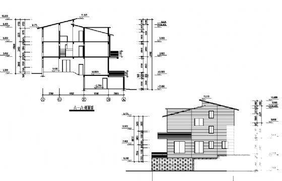 砖混结构3层别墅建筑方案设计CAD施工图纸（效果图纸） - 1