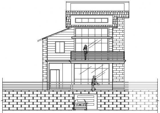 砖混结构3层别墅建筑方案设计CAD施工图纸（效果图纸） - 2