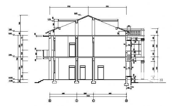 四户联立式高级住宅建筑方案设计图纸（框架结构） - 2