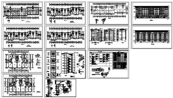 7层住宅楼建筑CAD施工图纸 - 3