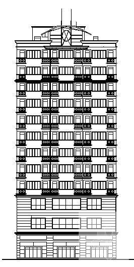 12层商住楼建筑方案设计CAD图纸 - 1