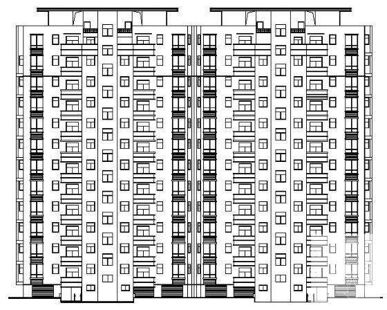 框架结构11层板式住宅楼建筑施工CAD图纸 - 2