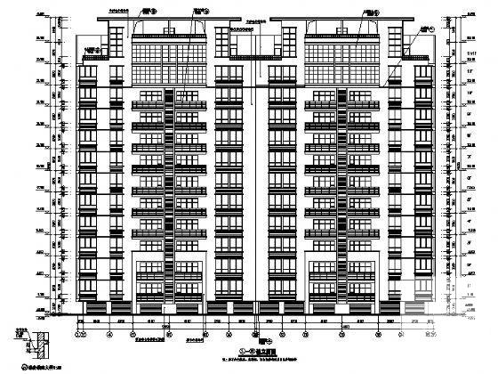 框架结构11层板式住宅楼建筑施工CAD图纸 - 3