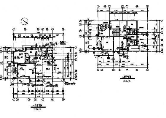 砌体结构3层山体别墅建筑方案设计CAD图纸（效果图纸） - 4