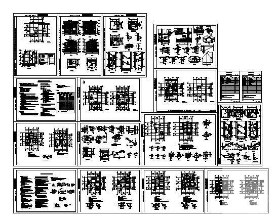 3层私人别墅建筑、结构CAD施工图纸 - 2
