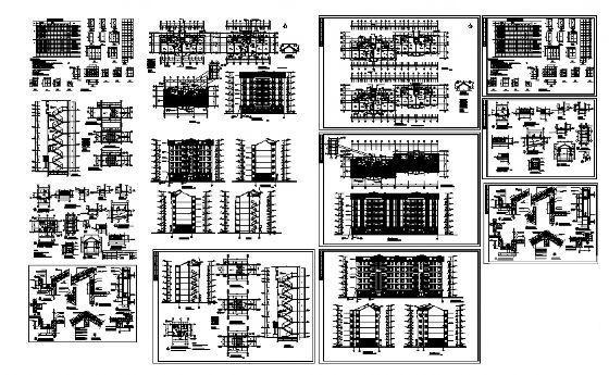 6层住宅楼建筑CAD施工图纸 - 1