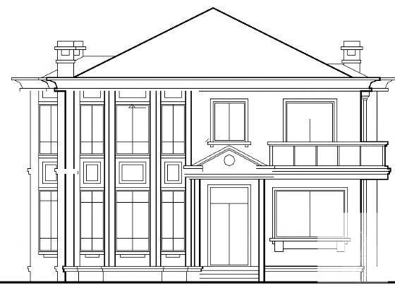 2层别墅建筑方案设计CAD施工图纸（砌体结构） - 1