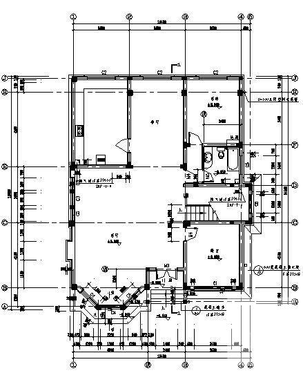 2层别墅建筑方案设计CAD施工图纸（砌体结构） - 2