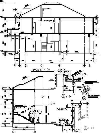 2层别墅建筑方案设计CAD施工图纸（砌体结构） - 4