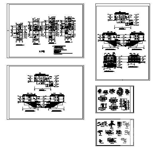 3层山地别墅建筑CAD施工图纸 - 3