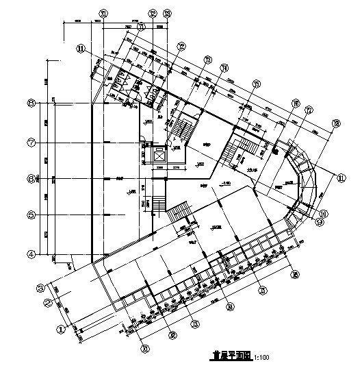 11层商住楼建筑方案设计CAD图纸（框架结构） - 4