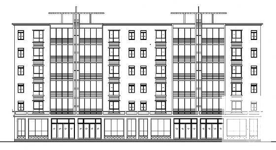 6层商住楼建筑CAD施工图纸 - 3