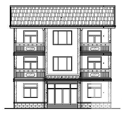 新农村3层别墅建筑CAD图纸 - 2