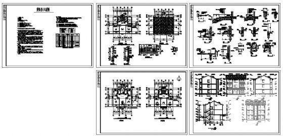 新农村3层别墅建筑CAD图纸 - 4