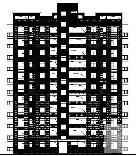 11层住宅楼建筑方案设计CAD图纸 - 1