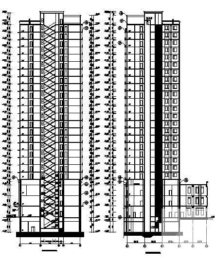 框架结构24层建筑方案设计CAD图纸 - 4