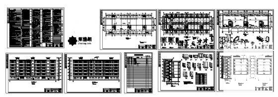 职工6层公寓建筑CAD施工图纸 - 2