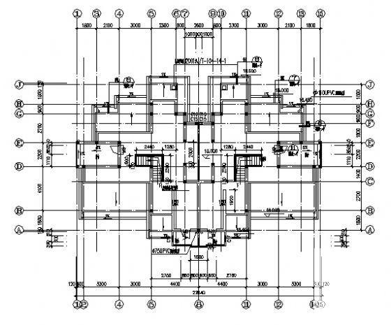 斜屋面6层住宅楼建筑方案设计CAD图纸 - 3