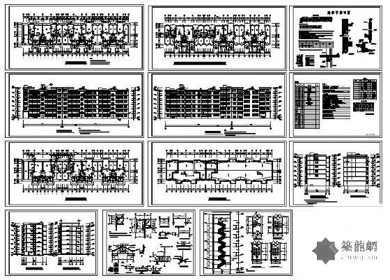 6层住宅楼建筑施工CAD图纸（砖混结构） - 4