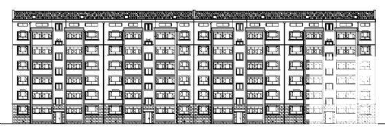 花园小区6层住宅楼建筑方案设计CAD图纸 - 2