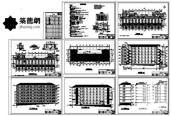 6层小型学生公寓楼建筑方案设计CAD图纸 - 3