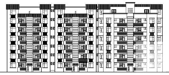 丽景苑小区7层住宅楼CAD施工图纸 - 1