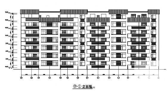 丽景苑小区7层住宅楼CAD施工图纸 - 4