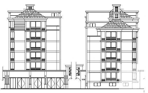 6层住宅楼建筑CAD施工图纸 - 1