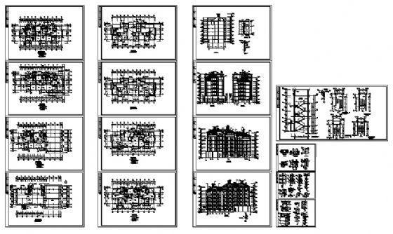 6层住宅楼建筑CAD施工图纸 - 2